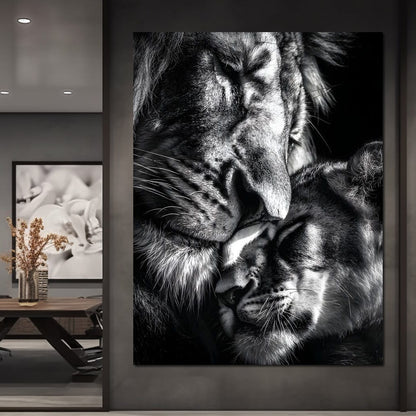 Lion's Bond Canvas Wall Art