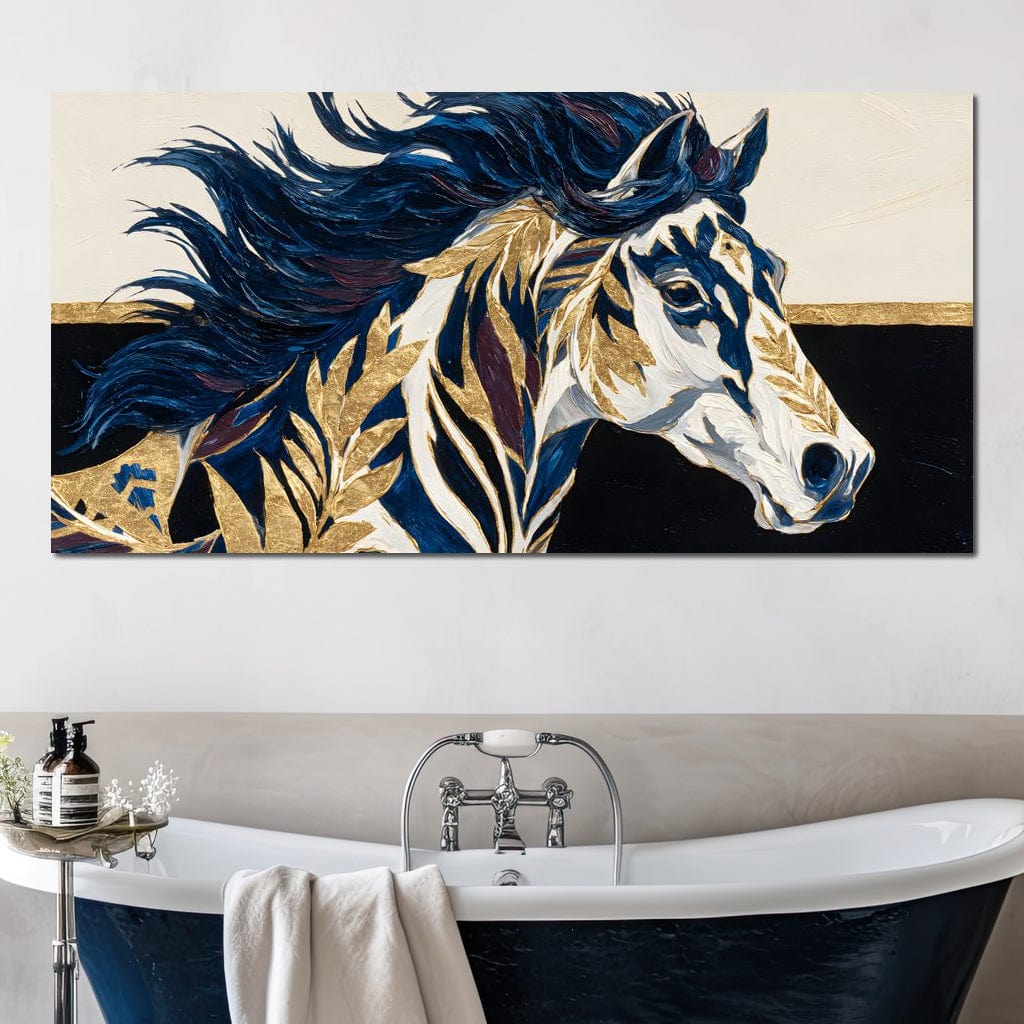 Galloping Midnight Majesty Canvas Wall Art