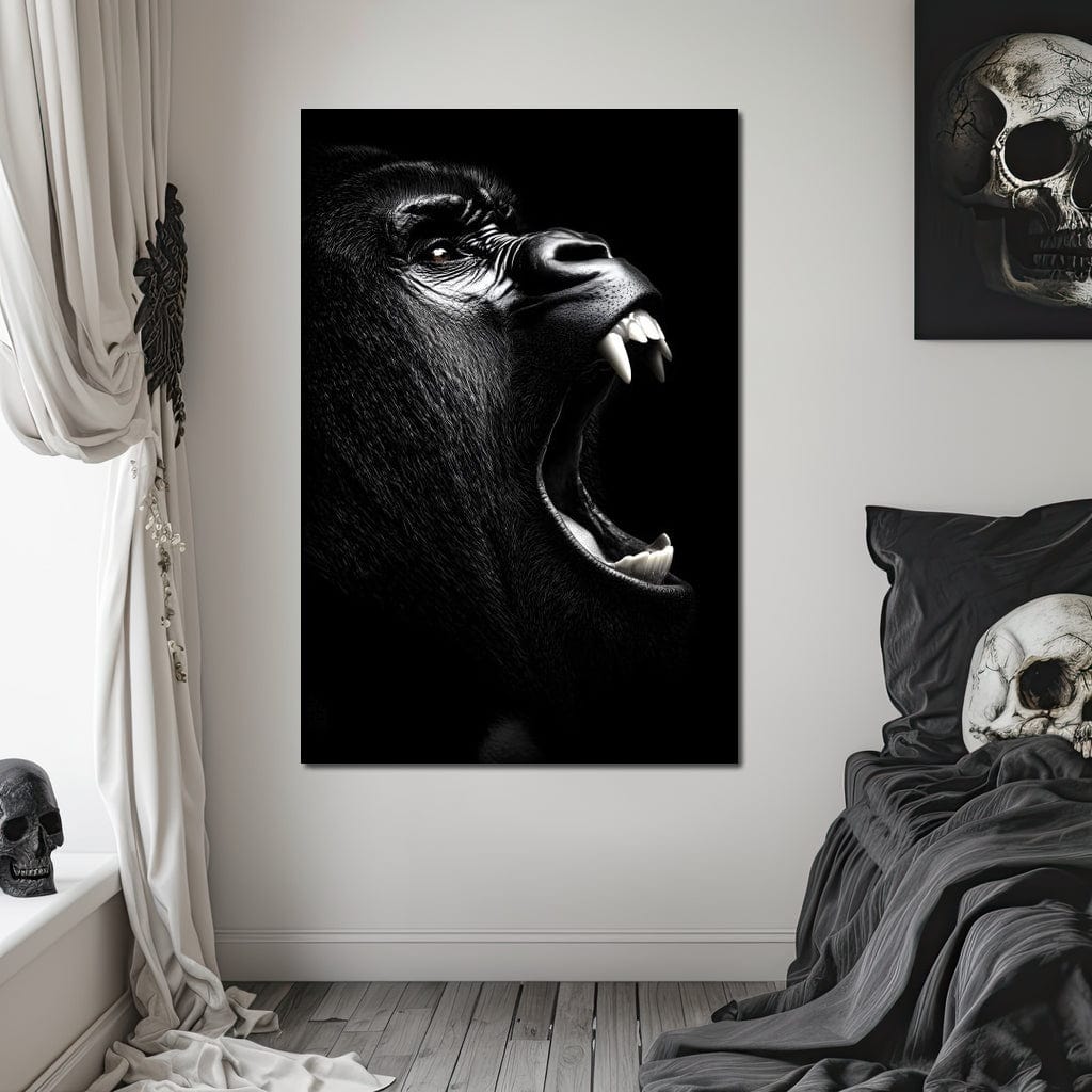 Primal Roar Silence Echoes Canvas Wall Art