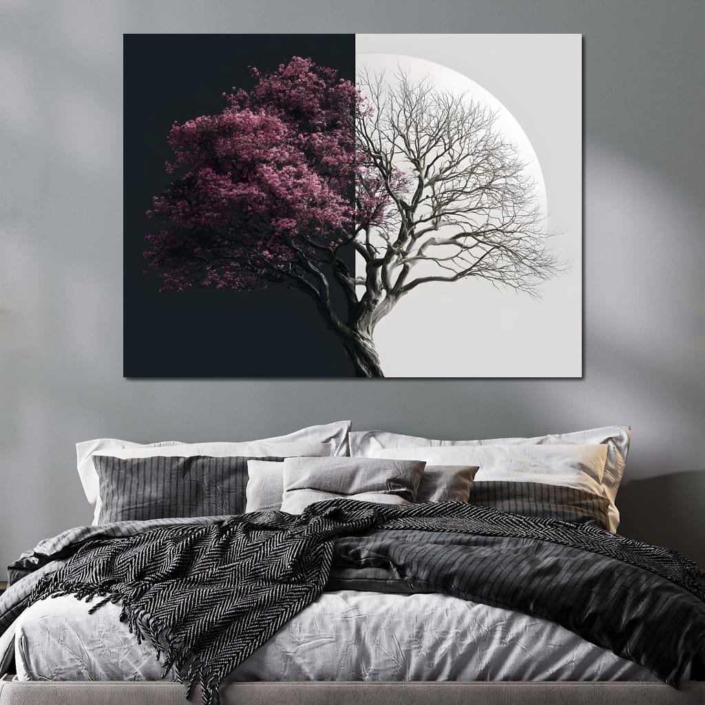 Duality of a Shared Season Canvas Wall Art