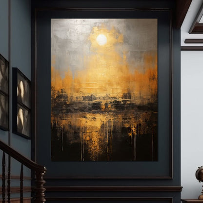 Romantic Golden Atmosphere Canvas Wall Art
