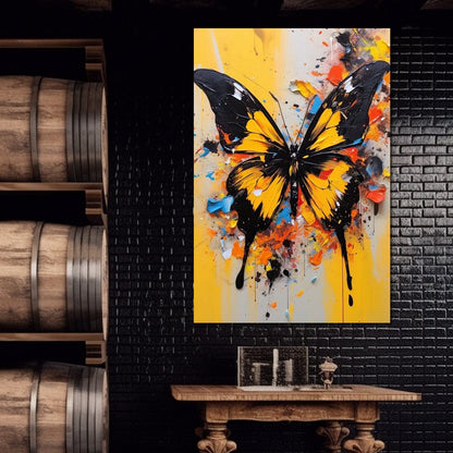 Whimsy of Fluttering Colors Canvas Wall Art