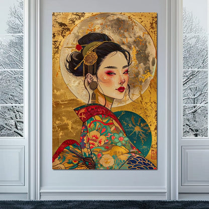 Celestial Empress Radiance Canvas Wall Art