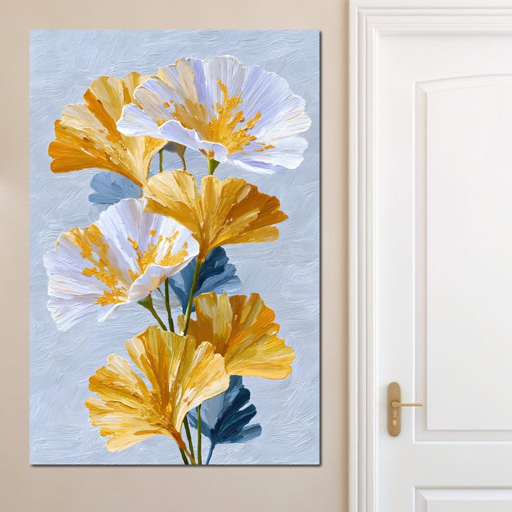Golden Poppies Soft Light Canvas Wall Art