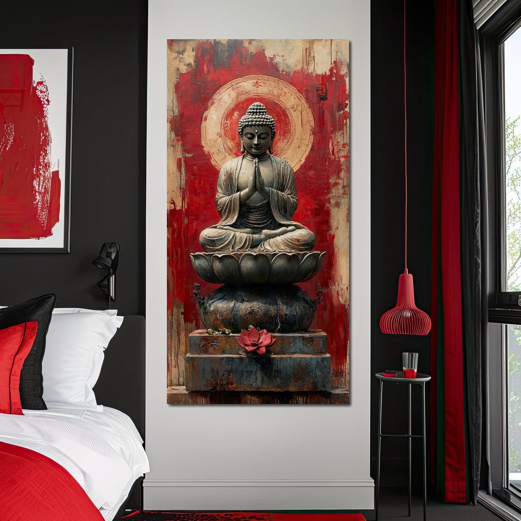 Meditative Lotus Harmony Canvas Wall Art