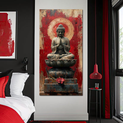 Meditative Lotus Harmony Canvas Wall Art