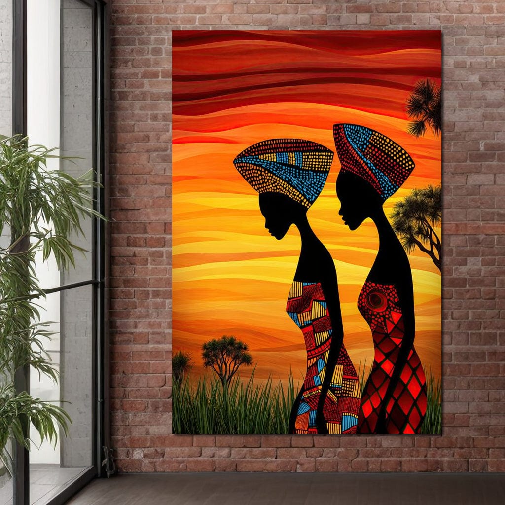Sisters of the Savannah Canvas Wall Art