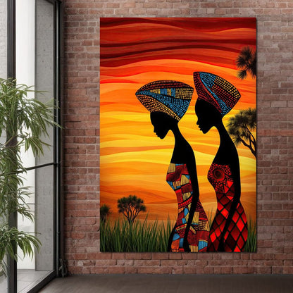 Sisters of the Savannah Canvas Wall Art