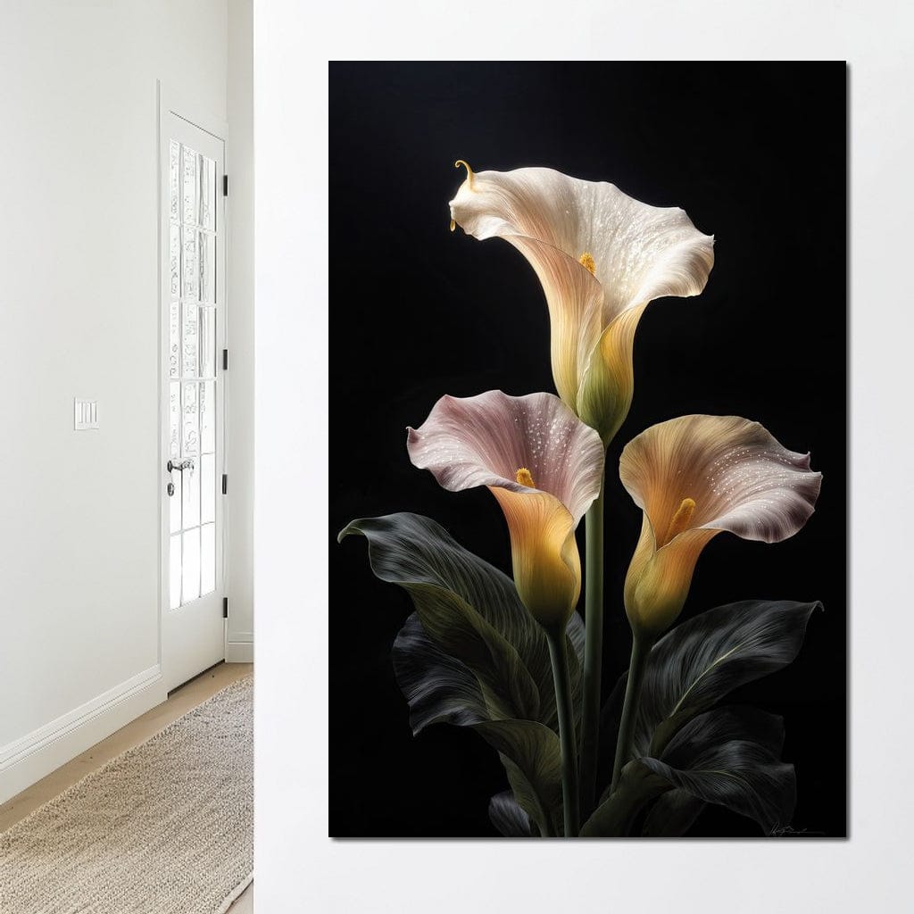 Whisper of Ivory Lilies Canvas Wall Art