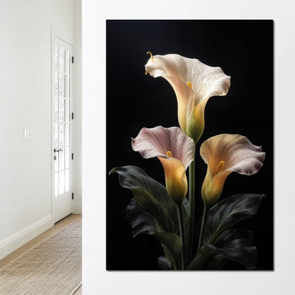 Whisper of Ivory Lilies Canvas Wall Art