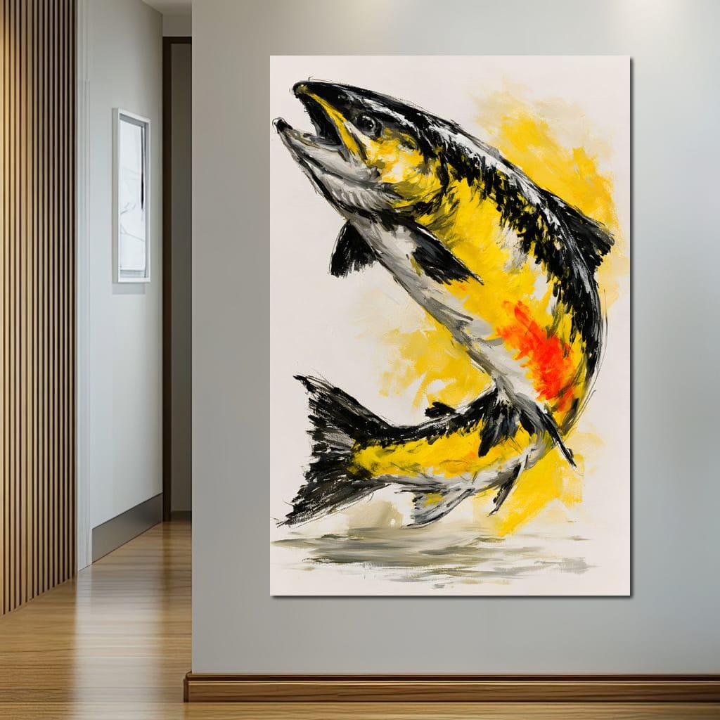 Golden Leap Towards The Morning Sun Canvas Wall Art