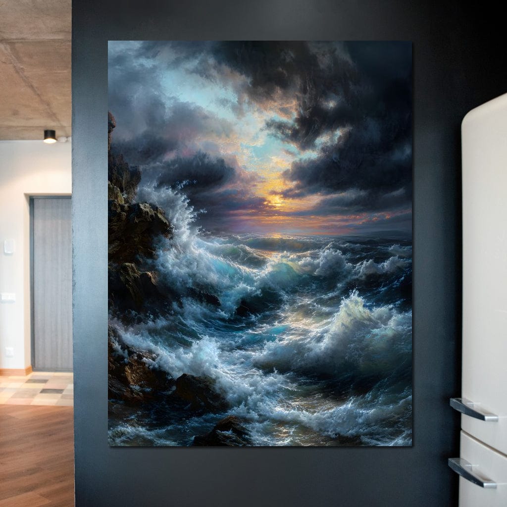 Tempest Dawn Ocean Fury Canvas Wall Art