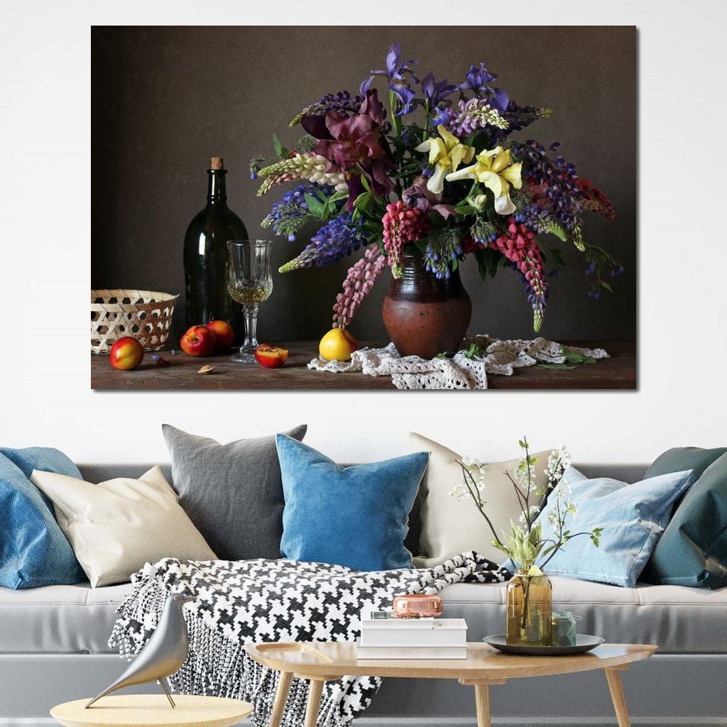 Lupines & Irises Canvas Wall Art