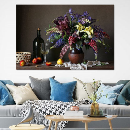Lupines & Irises Canvas Wall Art
