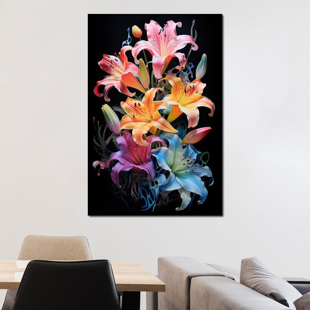Dazzling Colors in Bloom Canvas Wall Art