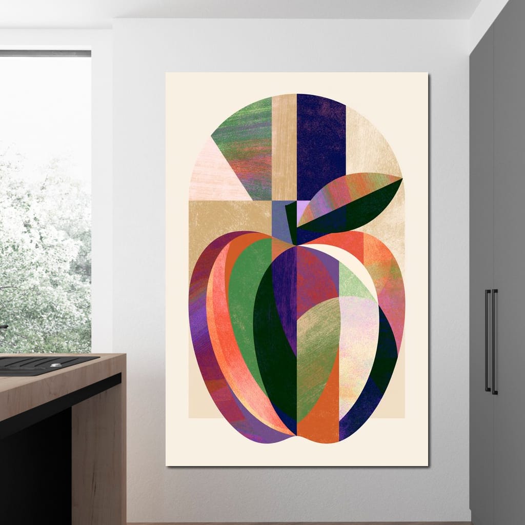 Geometric Harvest Of Orchard Geometry Canvas Wall Art