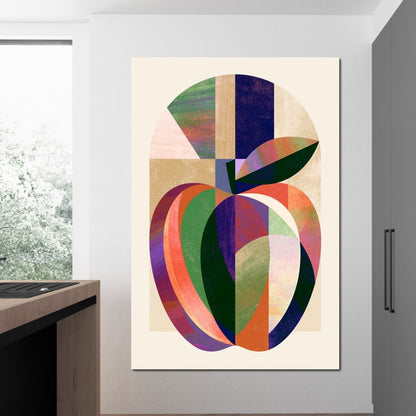 Geometric Harvest Of Orchard Geometry Canvas Wall Art