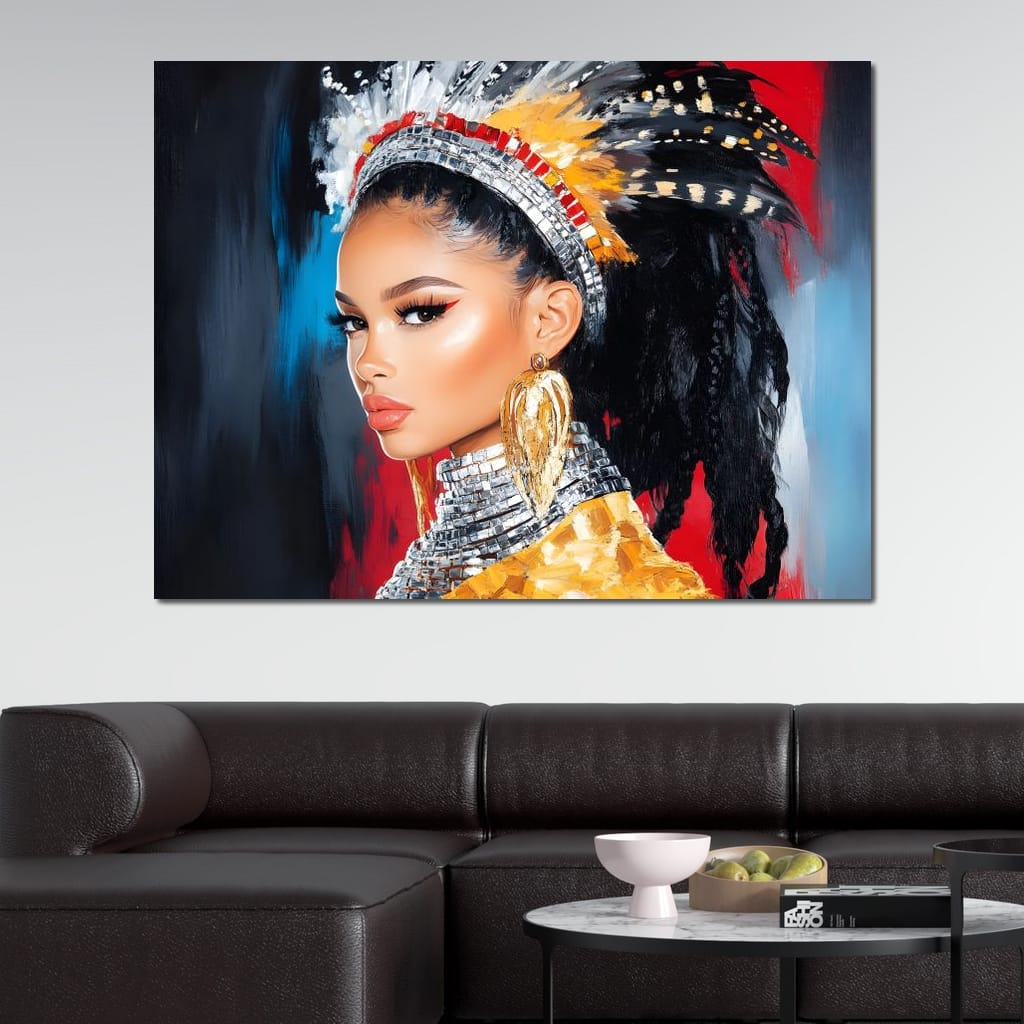 Majestic Feathered Elegance Canvas Wall Art