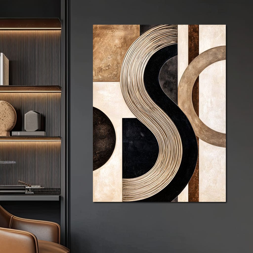 Linear Motion Over Structured Planes Canvas Wall Art