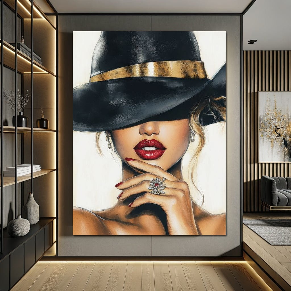 Midnight Allure Elegance Canvas Wall Art