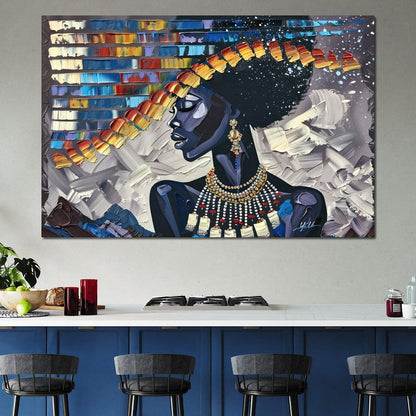 Starry Night Silhouette Canvas Wall Art
