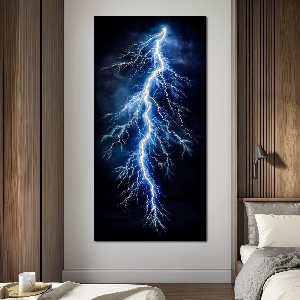 Lightning Storm Strike Canvas Wall Art