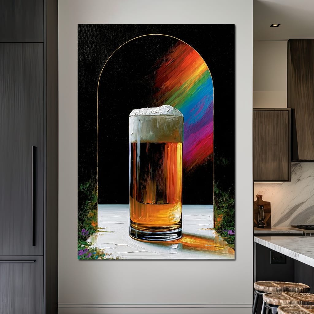 Golden Hour Ritual Beside The Arch Canvas Wall Art