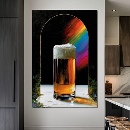 Golden Hour Ritual Beside The Arch Canvas Wall Art