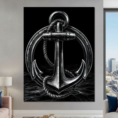 Weight of the Restless Anchor Canvas Wall Art