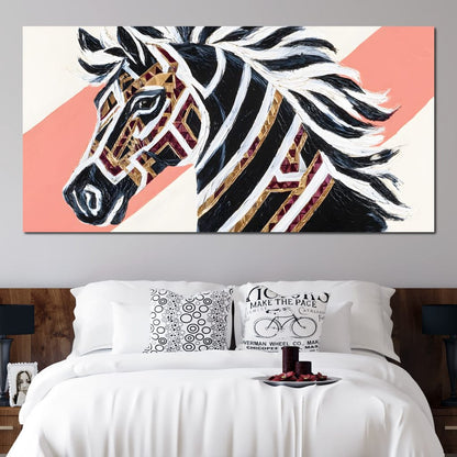 Majestic Mosaic Stripes Canvas Wall Art