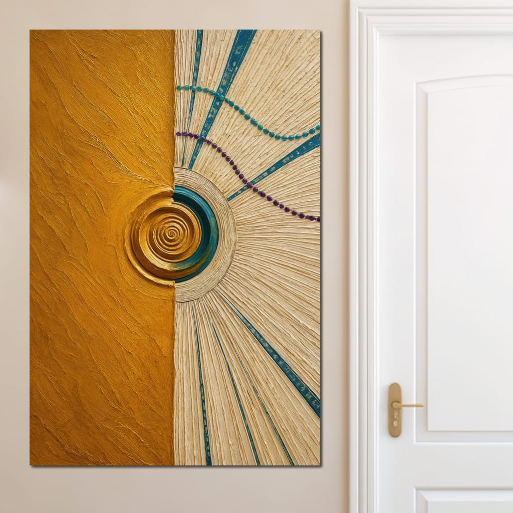 Meditative Sunform Canvas Wall Art