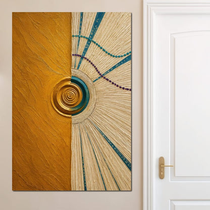Meditative Sunform Canvas Wall Art