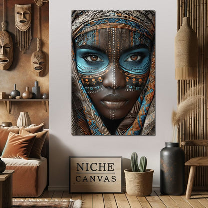Tribal Beauty Unveiled Canvas Wall Art