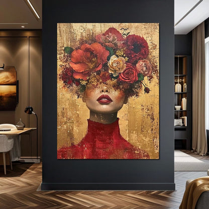Blossom Crowned Silence Canvas Wall Art