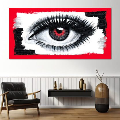 Fiery Sentinel Eye Awakens Canvas Wall Art