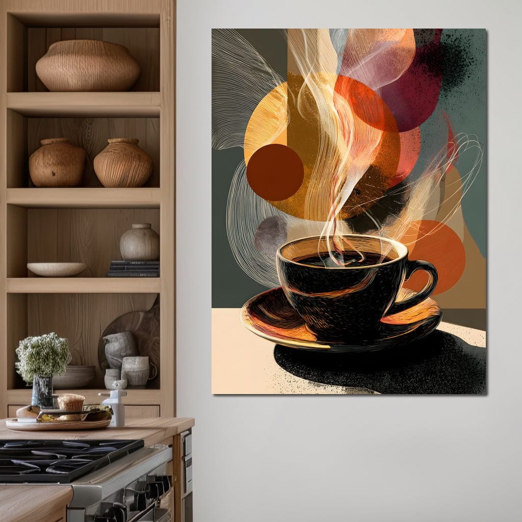 Morning Brew Abstract Fusion Canvas Wall Art