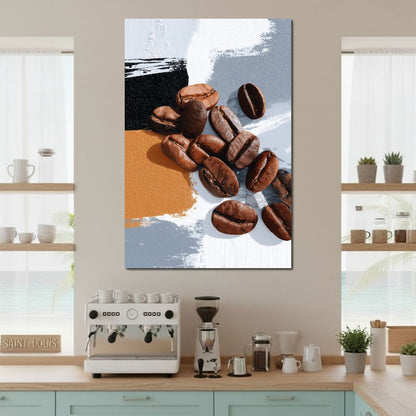 Coffee Beans Modern Vibe Canvas Wall Art
