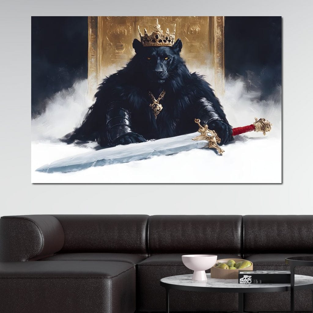Sovereign Panther Knight Canvas Wall Art
