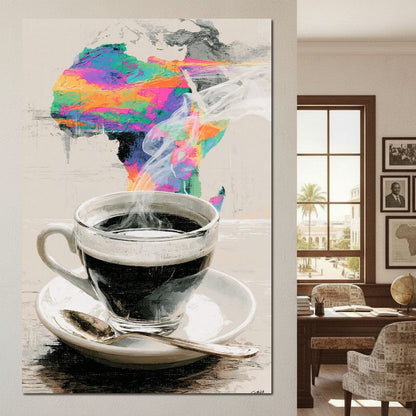 Morning Brew Across the Continent Canvas Wall Art