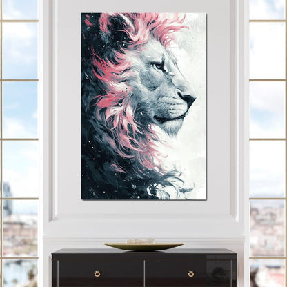 Majestic Pink Mane Monarch Canvas Wall Art