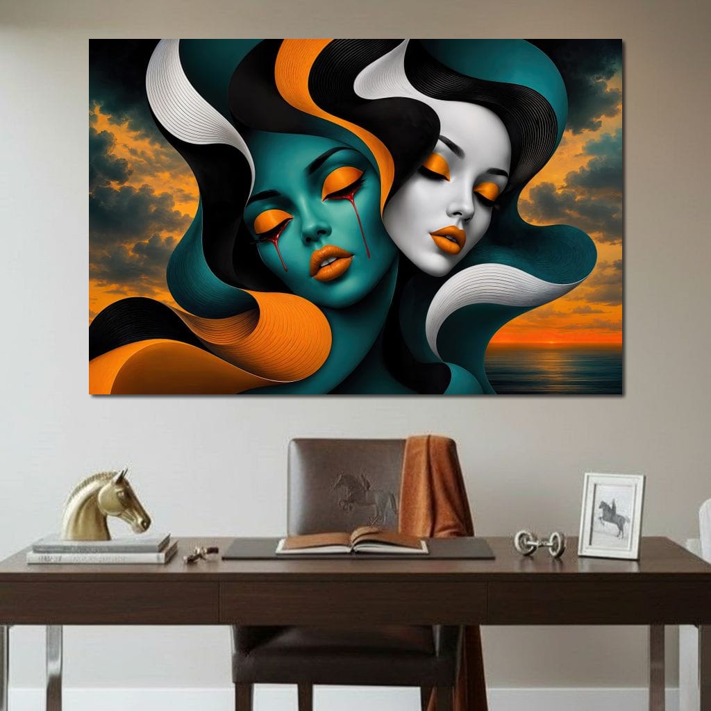 The Lovers Who Never Spoke Canvas Wall Art