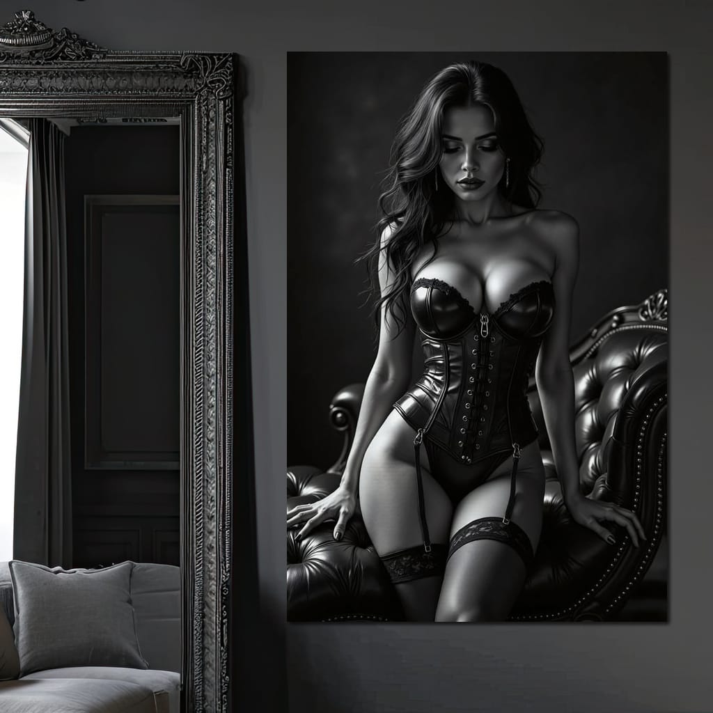 Obsidienne Noir - The Velvet Eclipse Canvas Wall Art