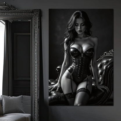 Obsidienne Noir - The Velvet Eclipse Canvas Wall Art