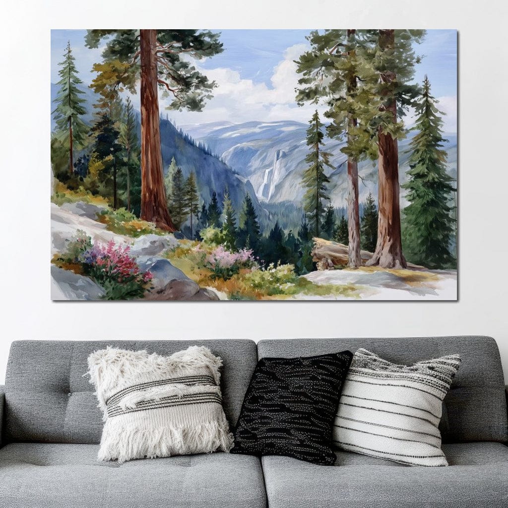 Sierra Falls Pine Vista Trail Canvas Wall Art