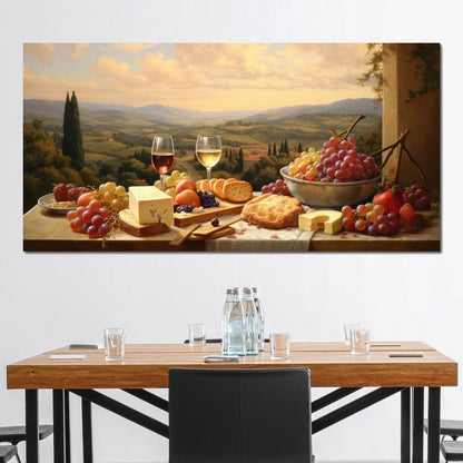 Wine & Cheese Valley Canvas Wall Art