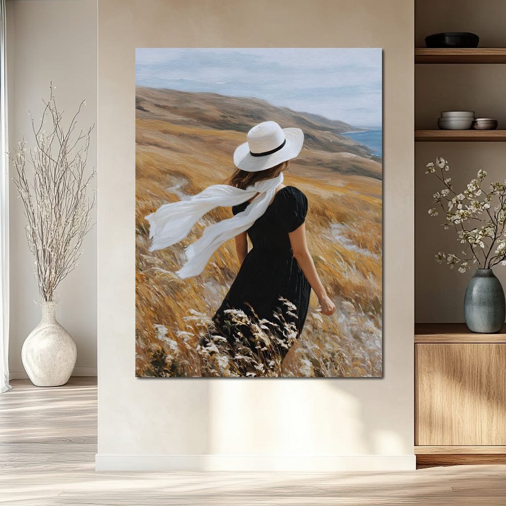 Wind Swept Hillside Muse Canvas Wall Art