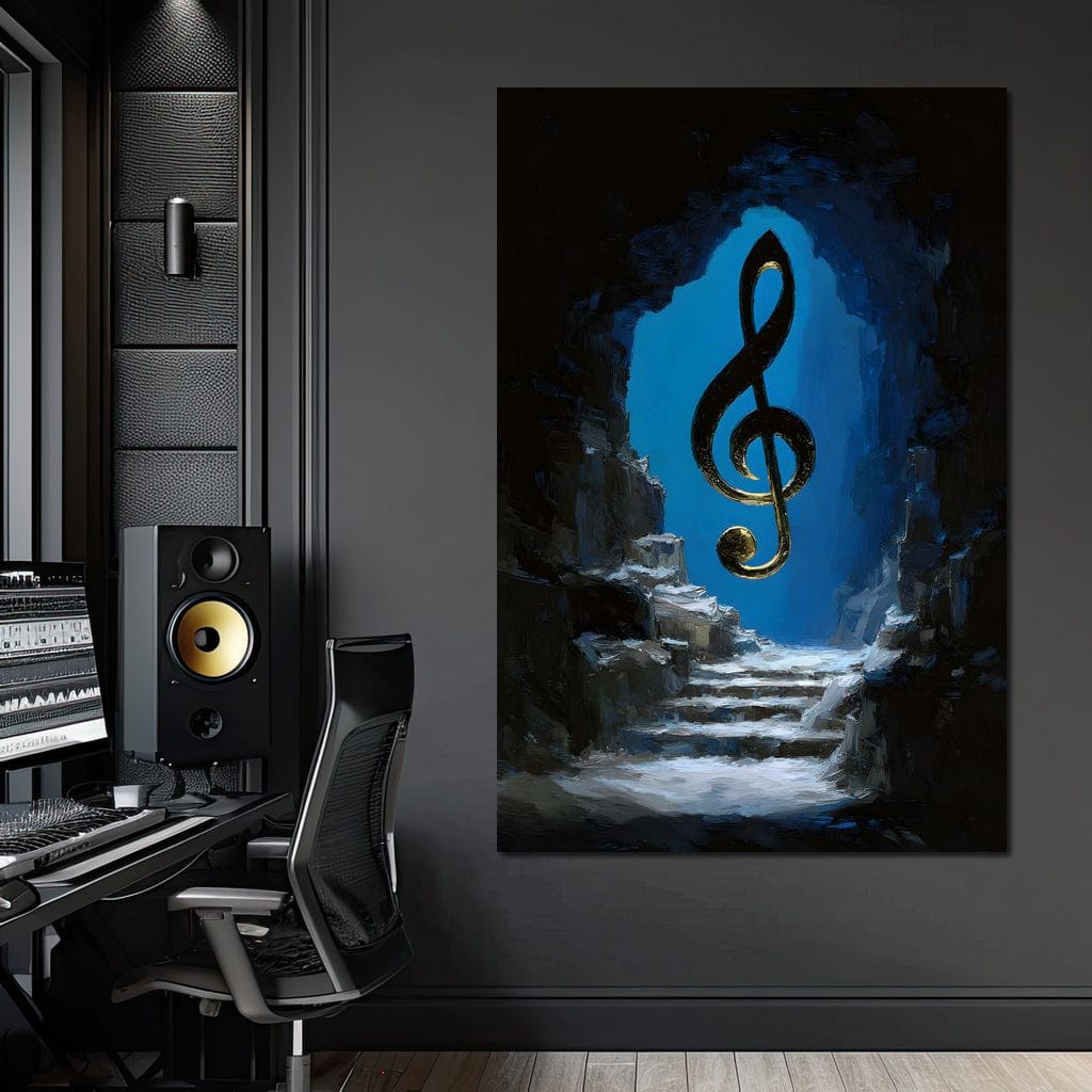 Celestial Clef Cavern Song Canvas Wall Art