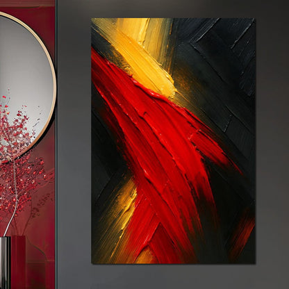 Fiery Fusion of Passion Canvas Wall Art
