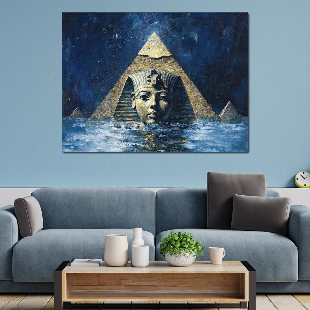 Pharaoh's Timeless Reflection Canvas Wall Art