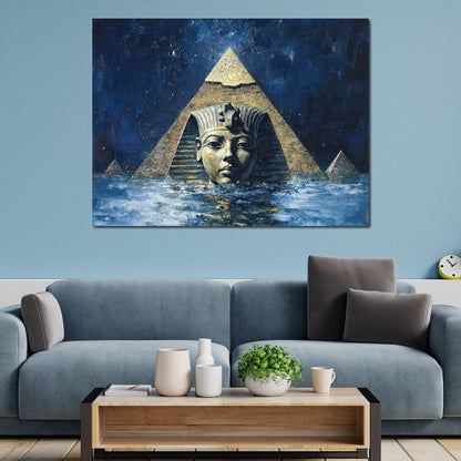 Pharaoh's Timeless Reflection Canvas Wall Art